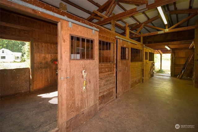 view of horse barn