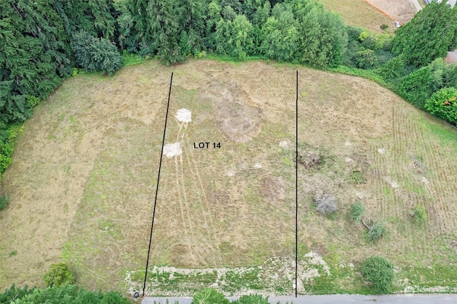 aerial view featuring a rural view