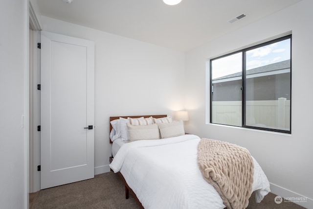 view of carpeted bedroom