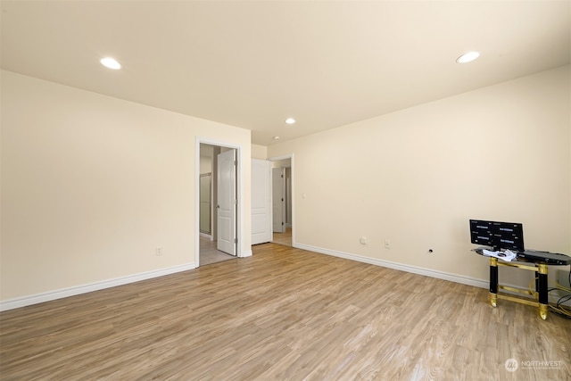 interior space featuring light hardwood / wood-style flooring