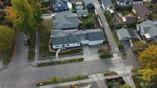 drone / aerial view featuring a residential view