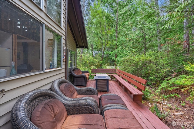 view of patio / terrace with a deck