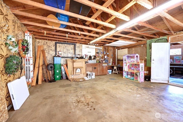 miscellaneous room with concrete flooring