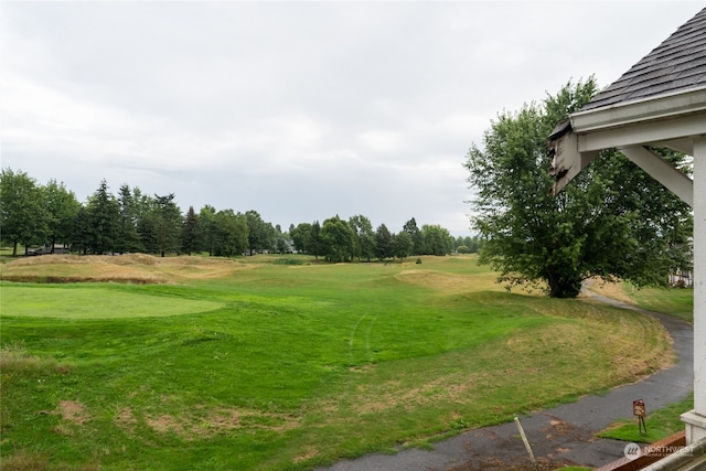 view of property's community featuring a yard