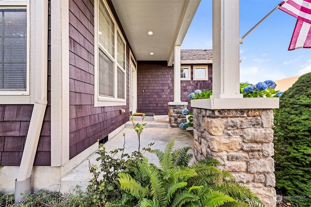 view of patio with covered porch