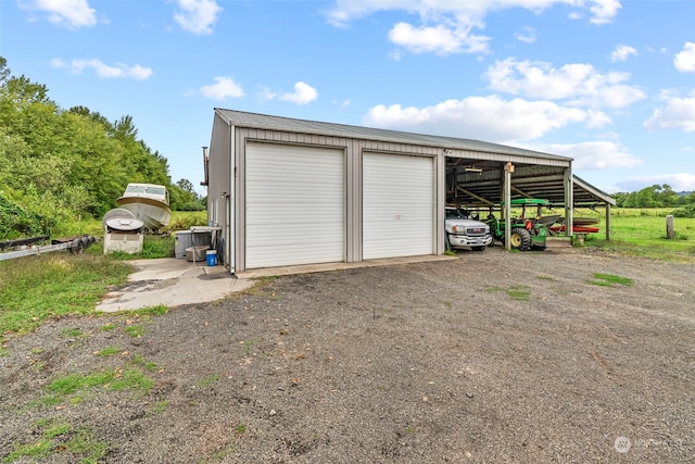 garage with a garage