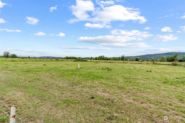 view of yard with a rural view