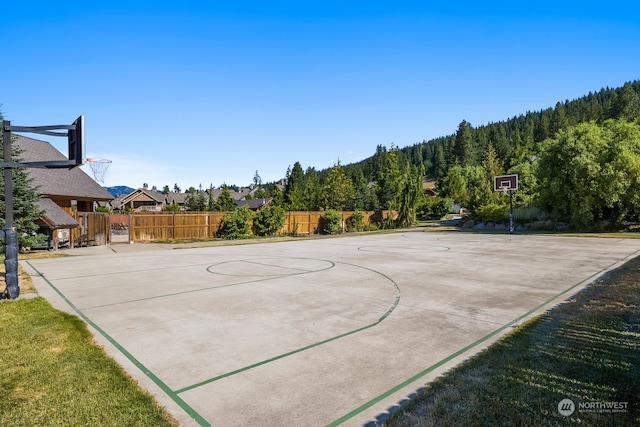 view of basketball court