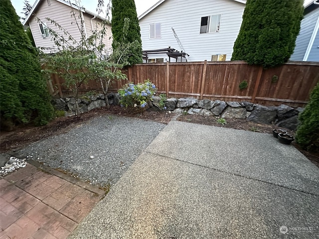 view of yard featuring a patio