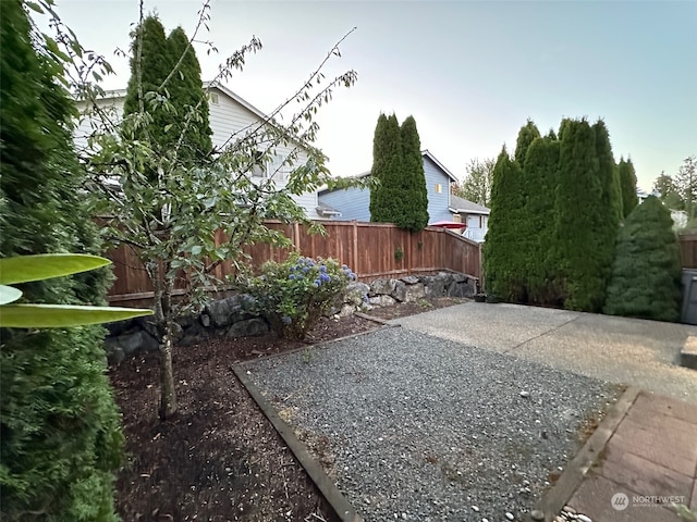 view of yard featuring a patio area