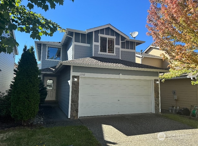 view of front of home featuring a garage