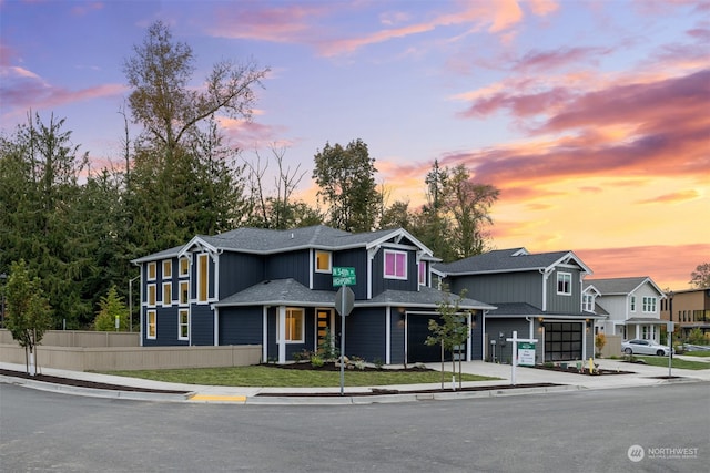 view of front of home featuring a yard