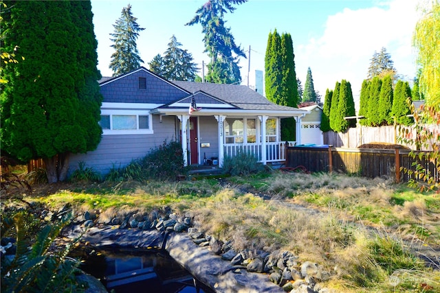 view of front of home with a porch