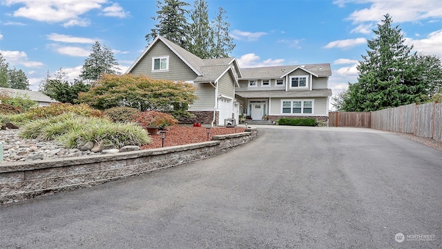 view of front of house featuring a garage