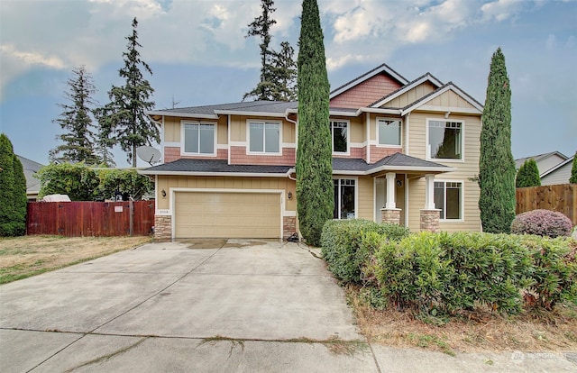 view of front of home featuring a garage