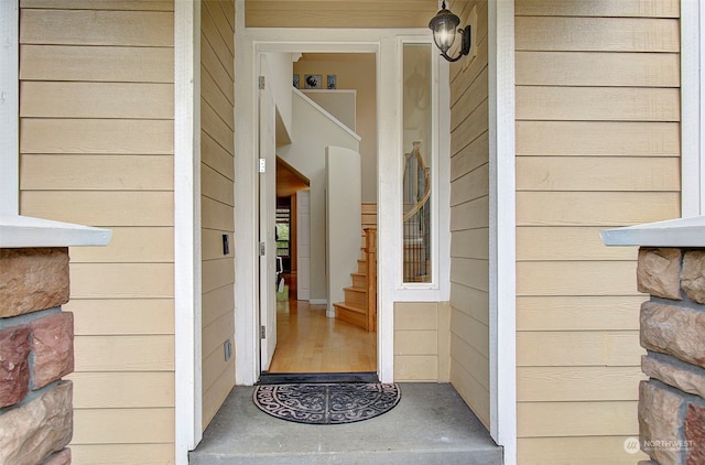 view of doorway to property