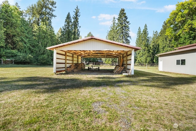 exterior space featuring a yard