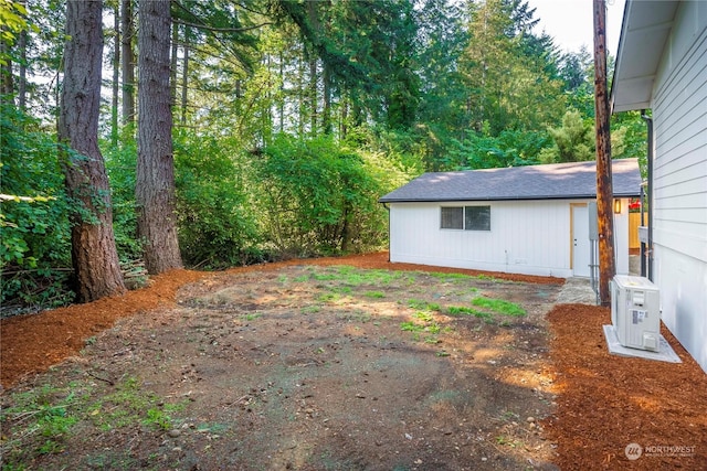 view of yard with ac unit