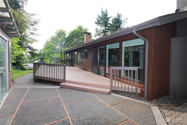 view of patio with a deck