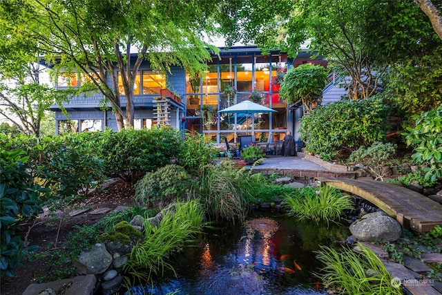 view of rear view of property