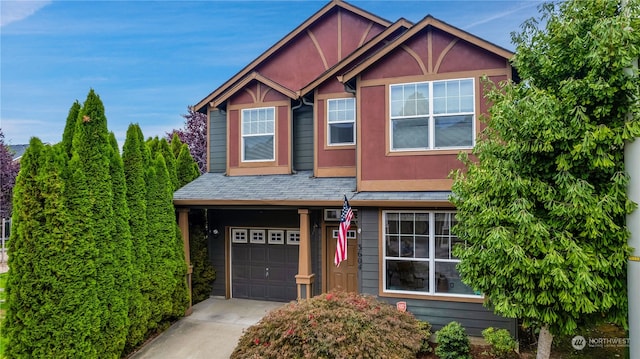 craftsman-style home with a garage