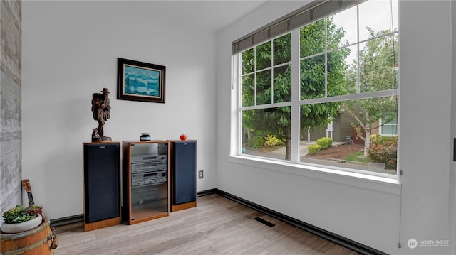 interior space featuring light hardwood / wood-style flooring