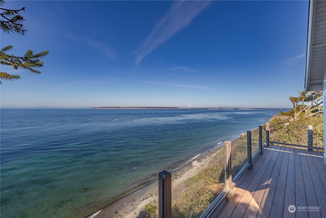 water view featuring a view of the beach