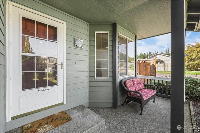 exterior space with a porch