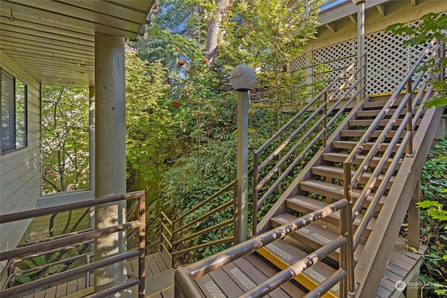 241 Warbass Way Unit A303, Friday Harbor, WA 98250 - wooden terrace with stairs