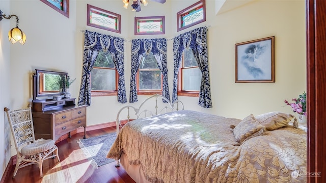 bedroom featuring hardwood / wood-style floors