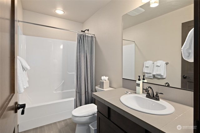 73 Sweet Shop Ln, Cle Elum, WA 98922 - bathroom with shower / bathtub combination with curtain, toilet, and vanity