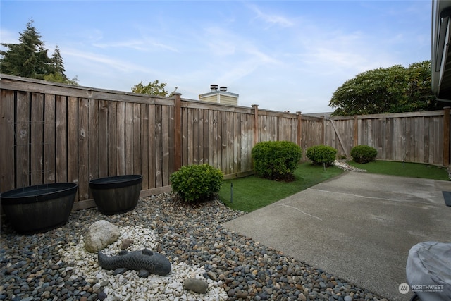 view of yard with a patio