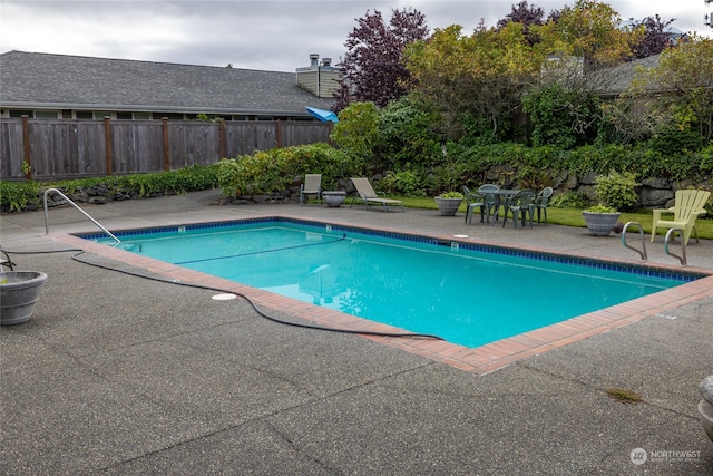 view of pool with a patio area