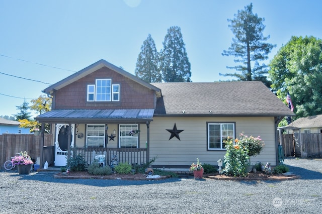 view of front of house featuring covered porch