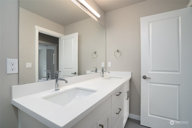 bathroom with vanity