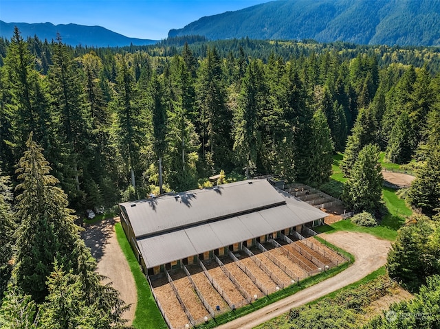 aerial view featuring a mountain view