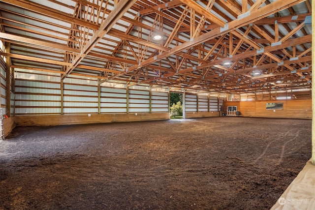 view of horse barn