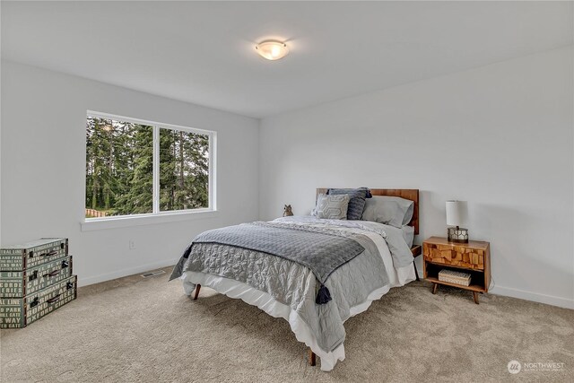 view of carpeted bedroom