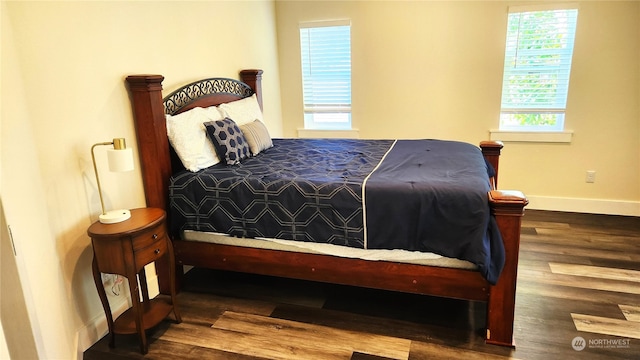 bedroom featuring hardwood / wood-style floors