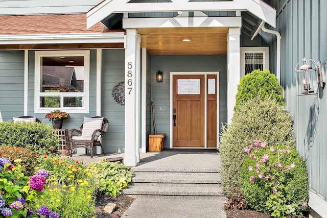 view of doorway to property