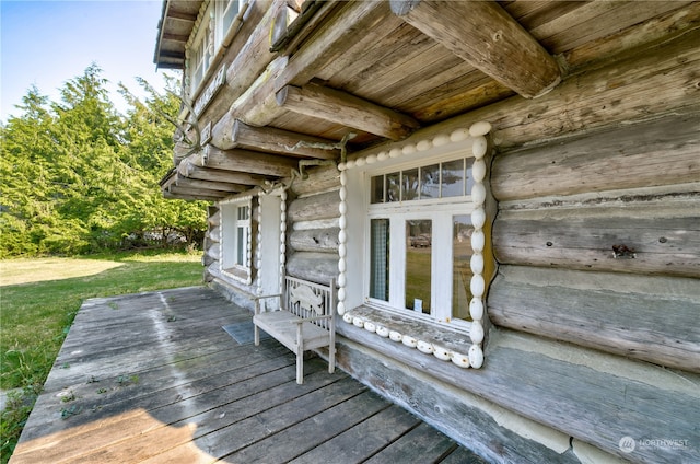 view of wooden terrace