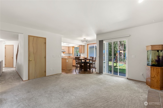 view of carpeted living room