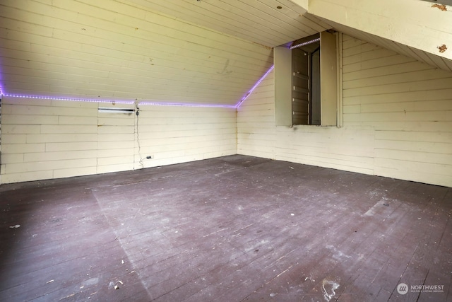 additional living space with lofted ceiling