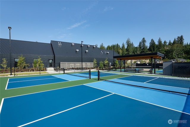 view of sport court featuring basketball court