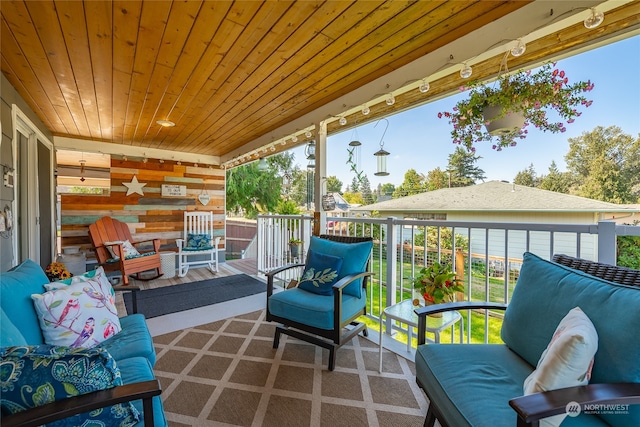 view of patio / terrace featuring a balcony