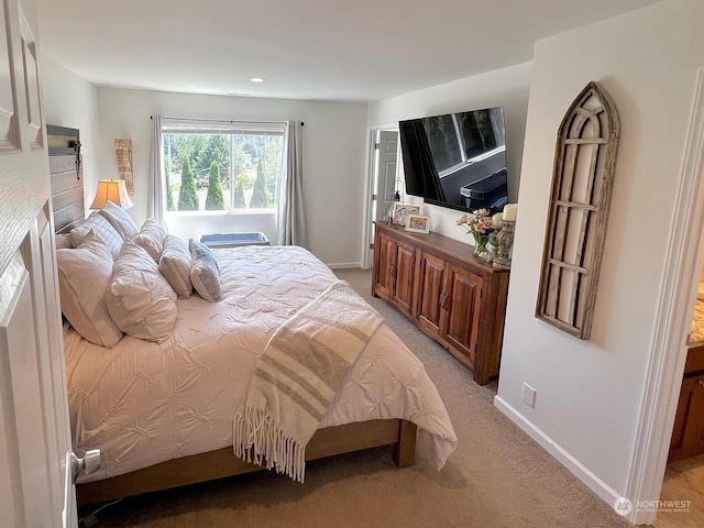 view of carpeted bedroom