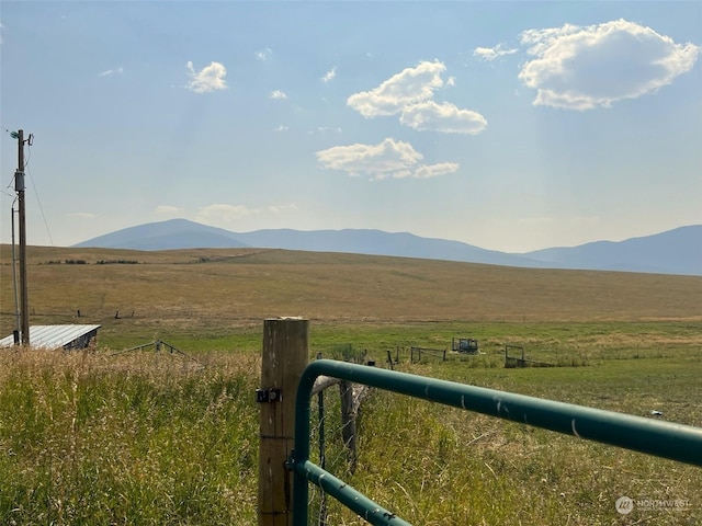 mountain view with a rural view