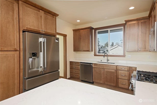 kitchen featuring sink and appliances with stainless steel finishes