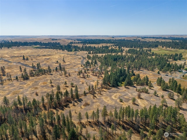 bird's eye view with a rural view