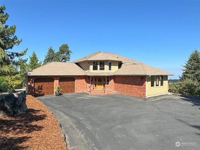 view of front facade with a garage